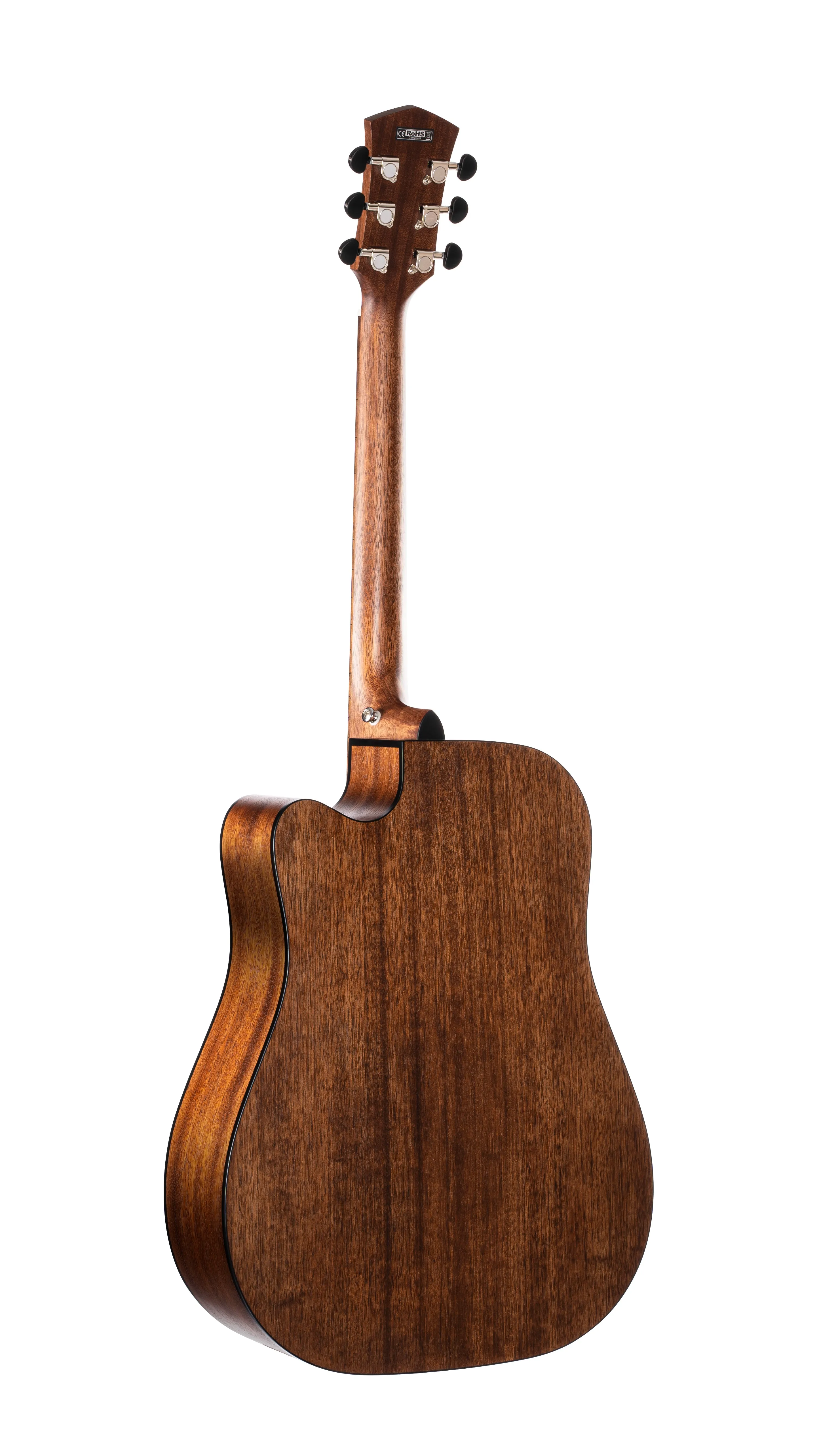 Cort COREDCOPBB Core-DC Series Dreadnought Cutaway Acoustic-Electric Guitar, Open Pore Black Burst With Case