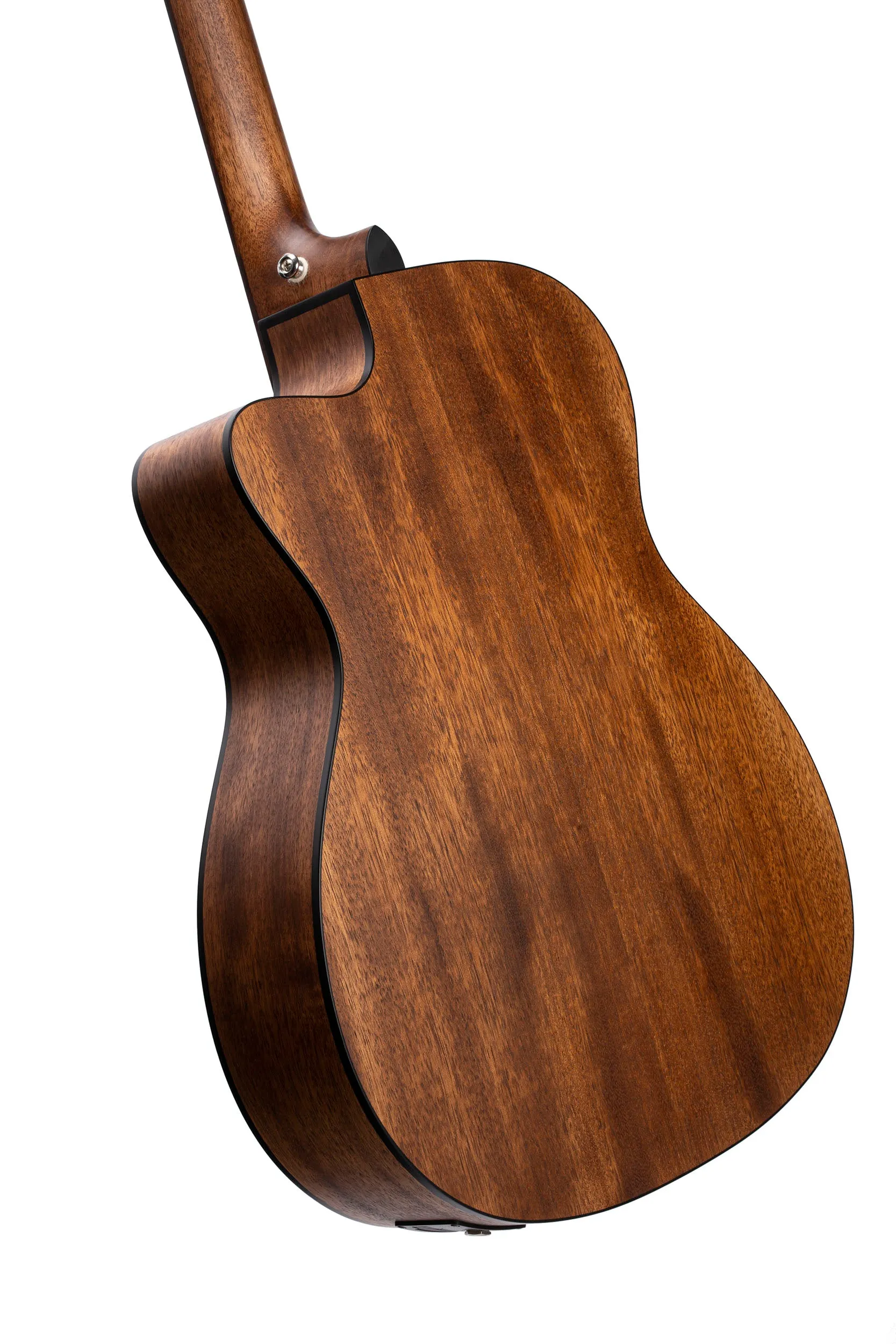 Cort OM Core Series Spruce Acoustic-Electric Guitar, Open Pore Trans Black With Deluxe Soft Side Case