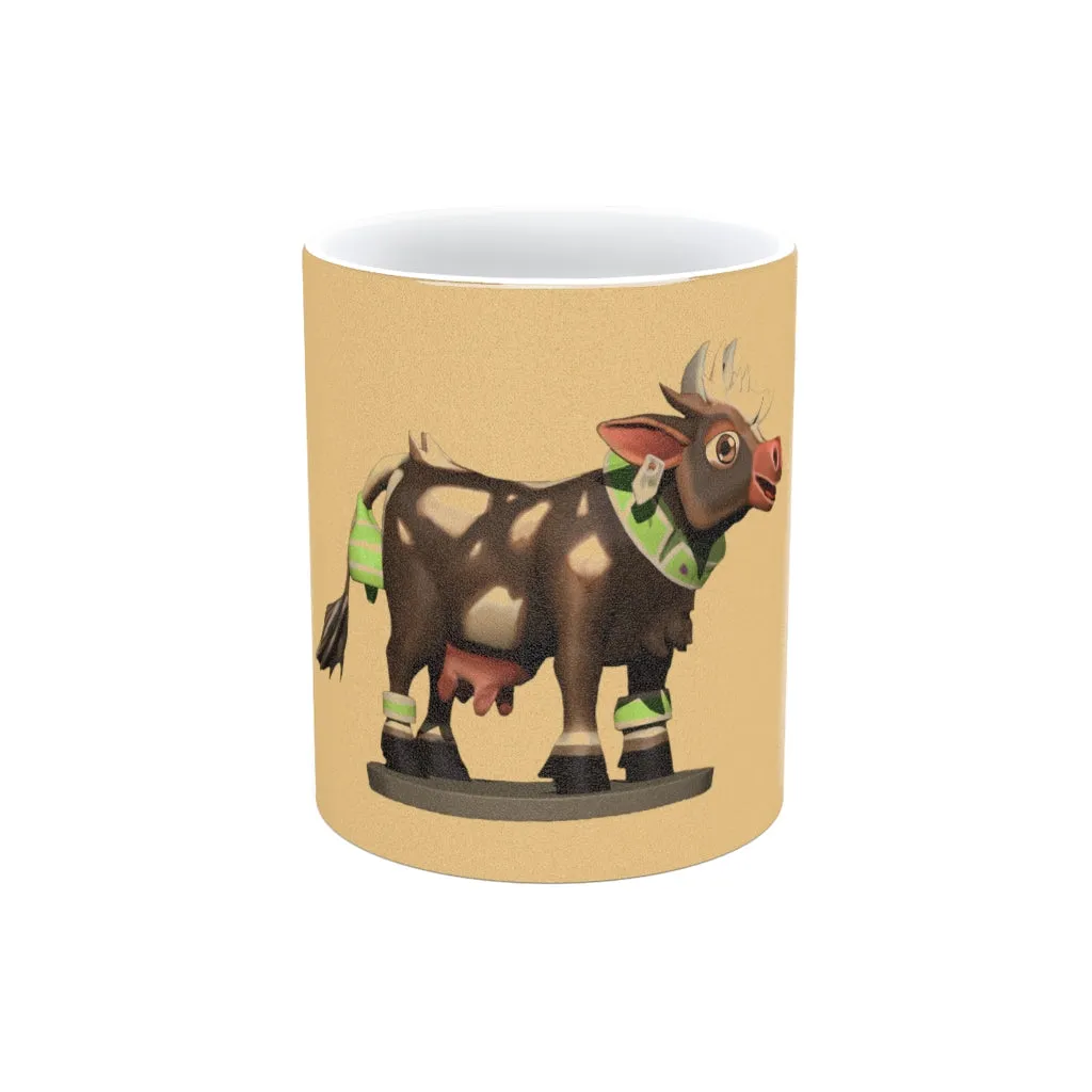 Dark Brown Cow Metallic Mug (Silver / Gold)