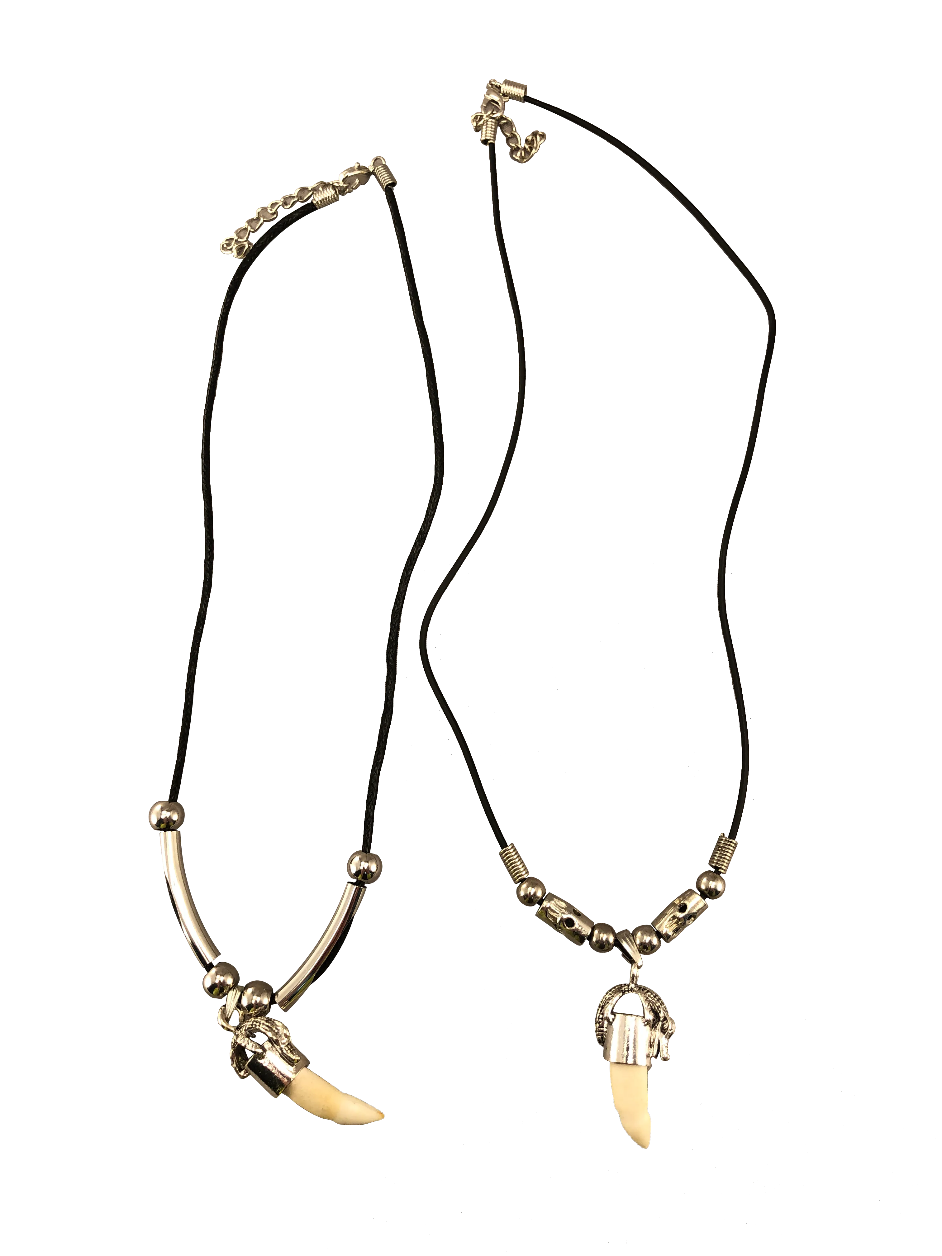 Designer Capped Alligator Tooth Necklace