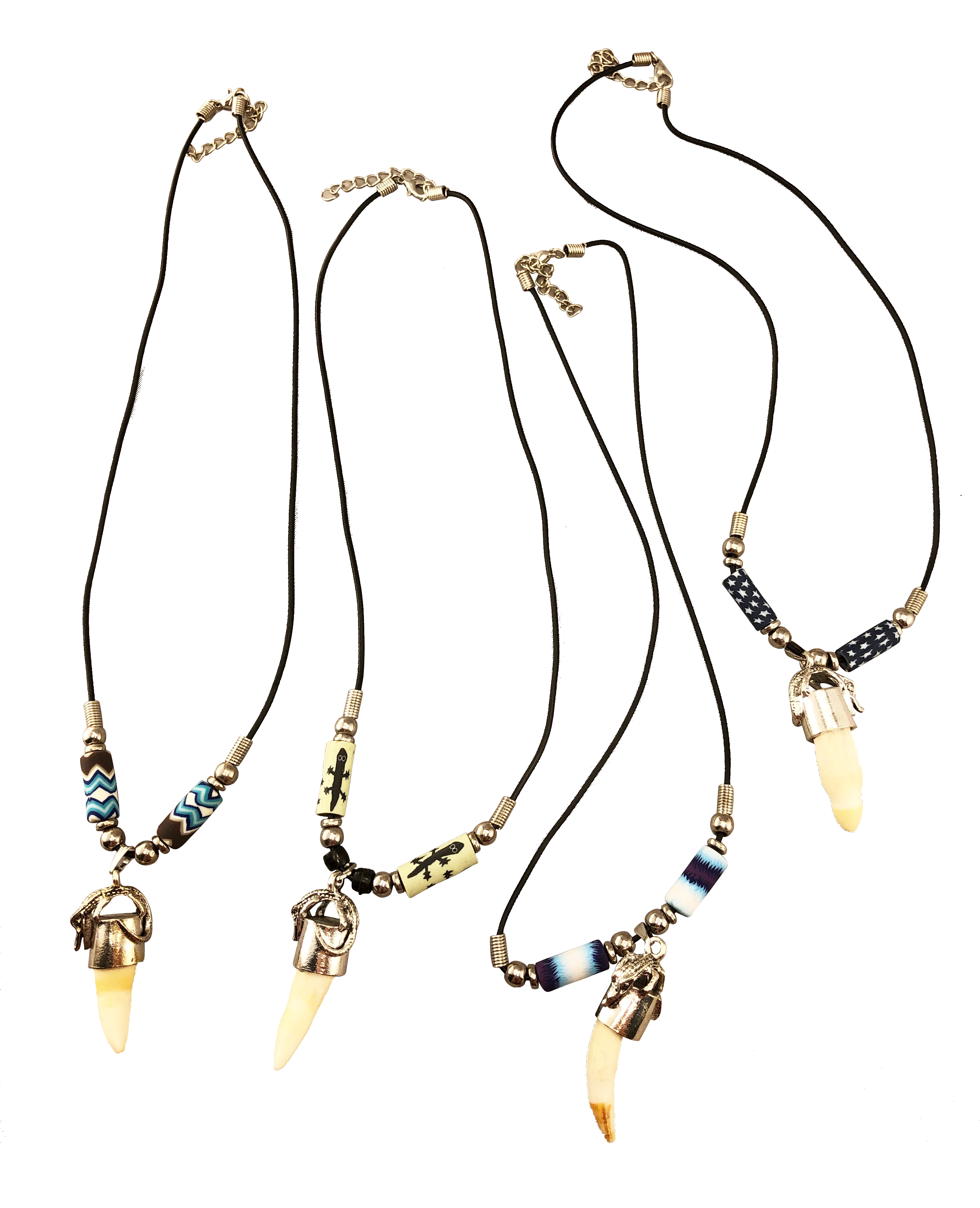 Designer Capped Alligator Tooth Necklace