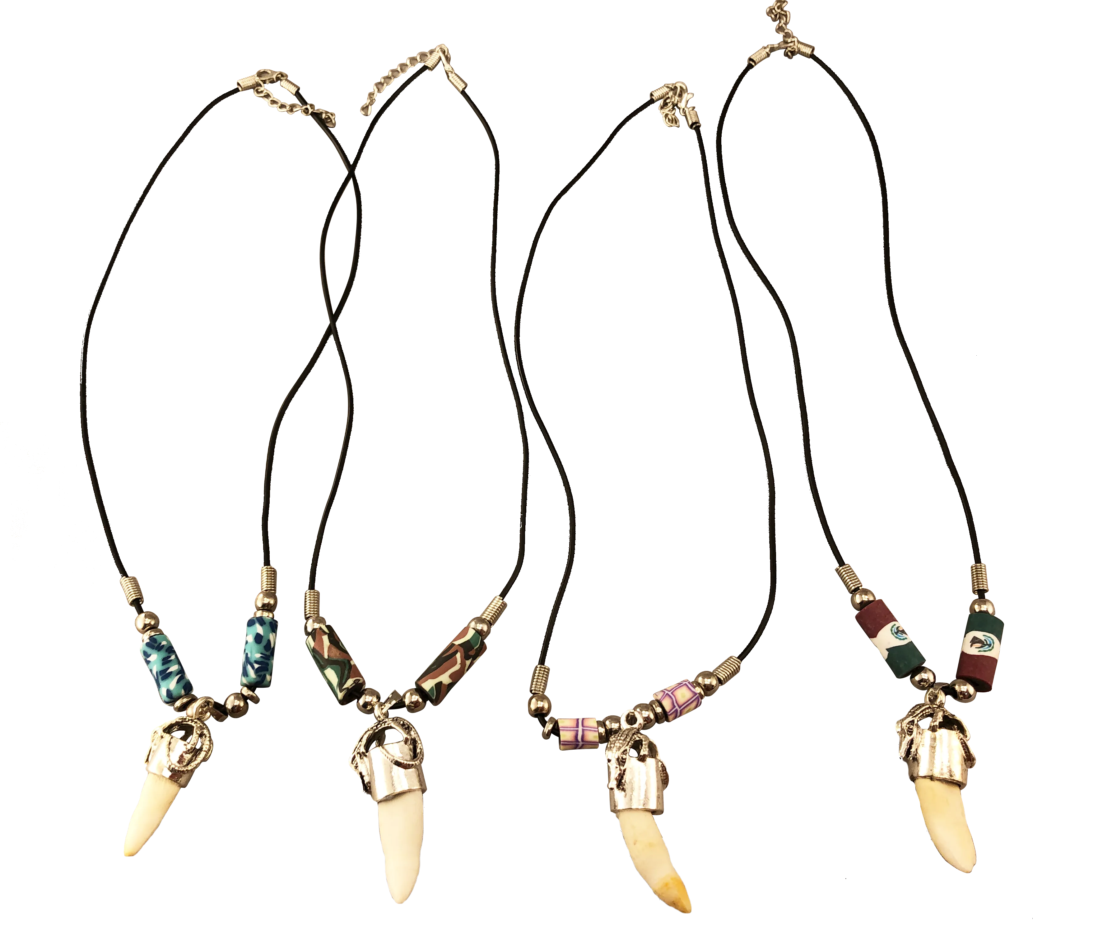 Designer Capped Alligator Tooth Necklace