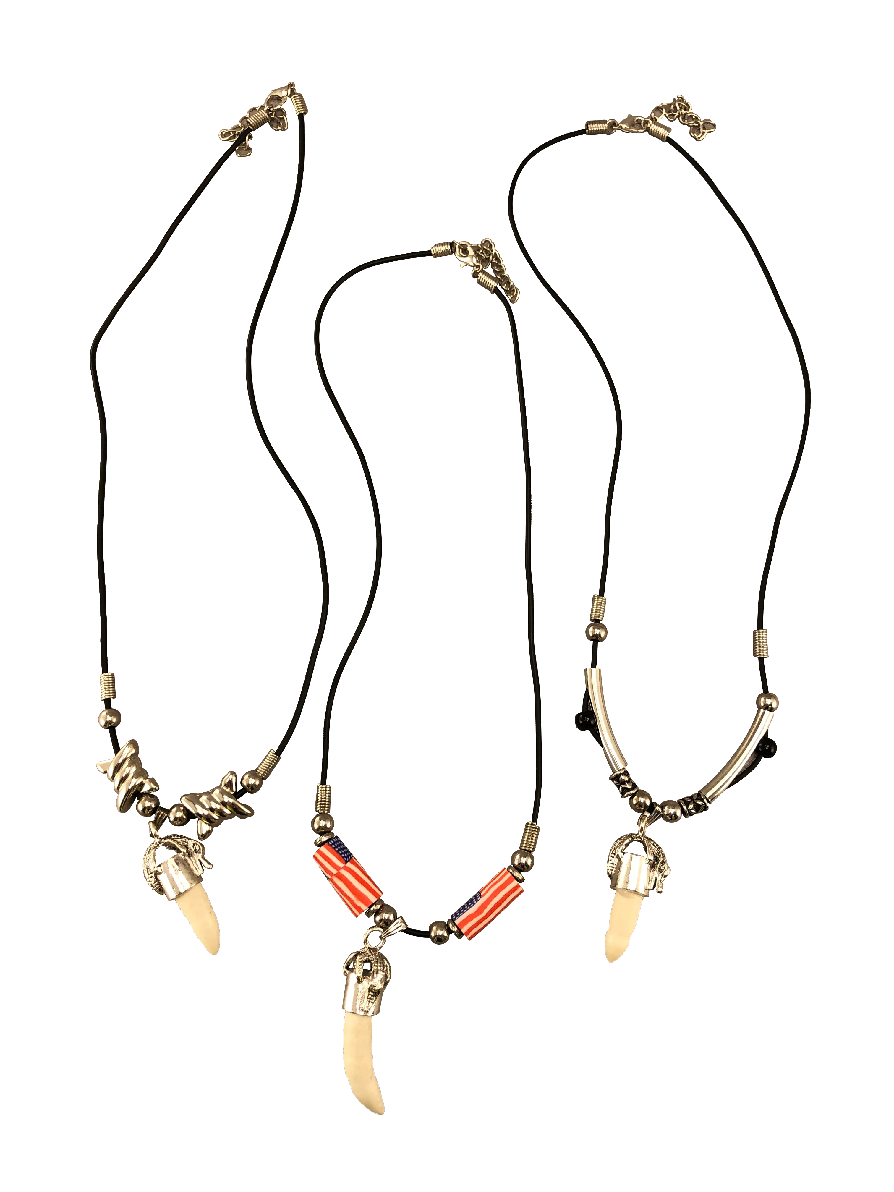 Designer Capped Alligator Tooth Necklace