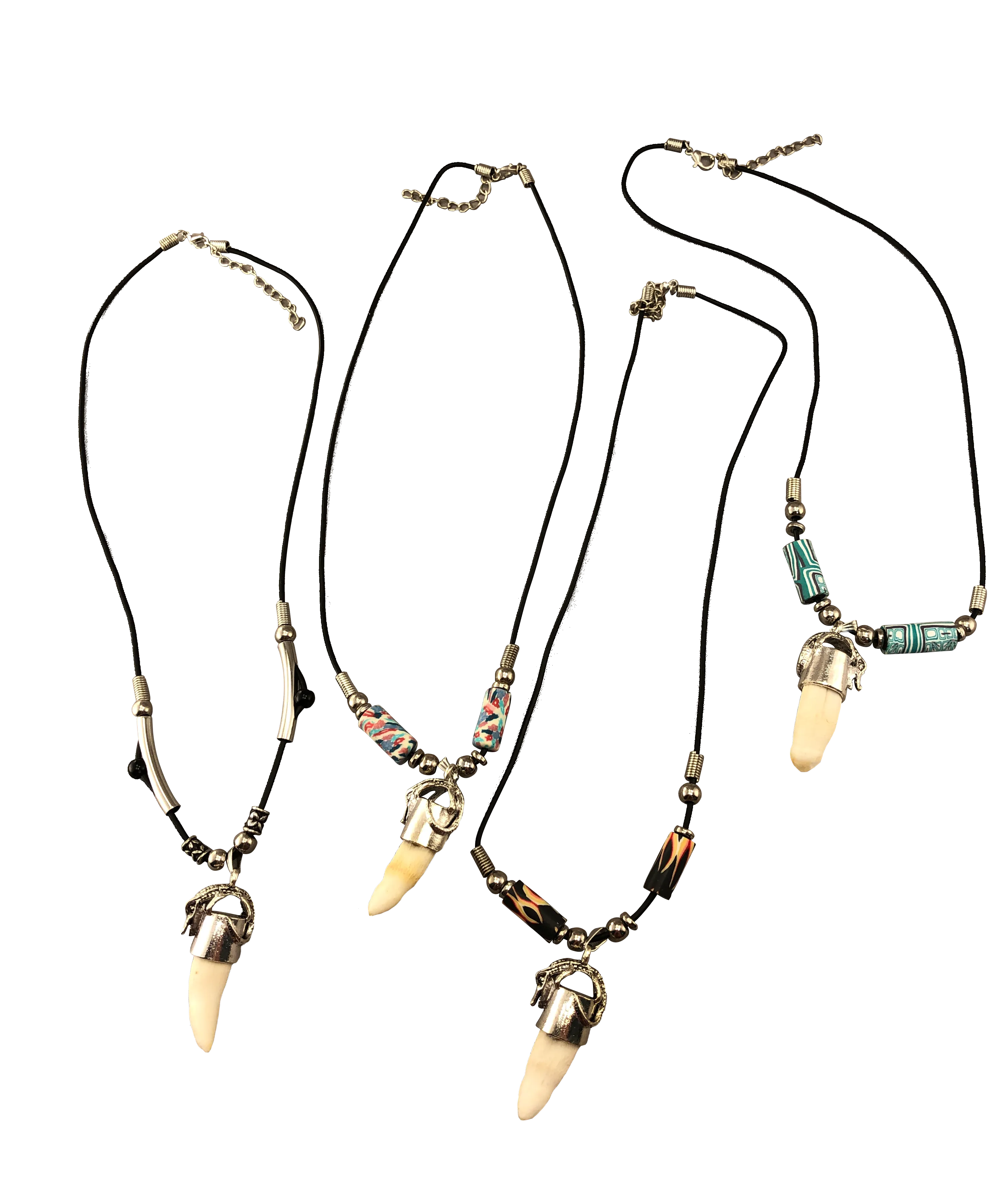 Designer Capped Alligator Tooth Necklace