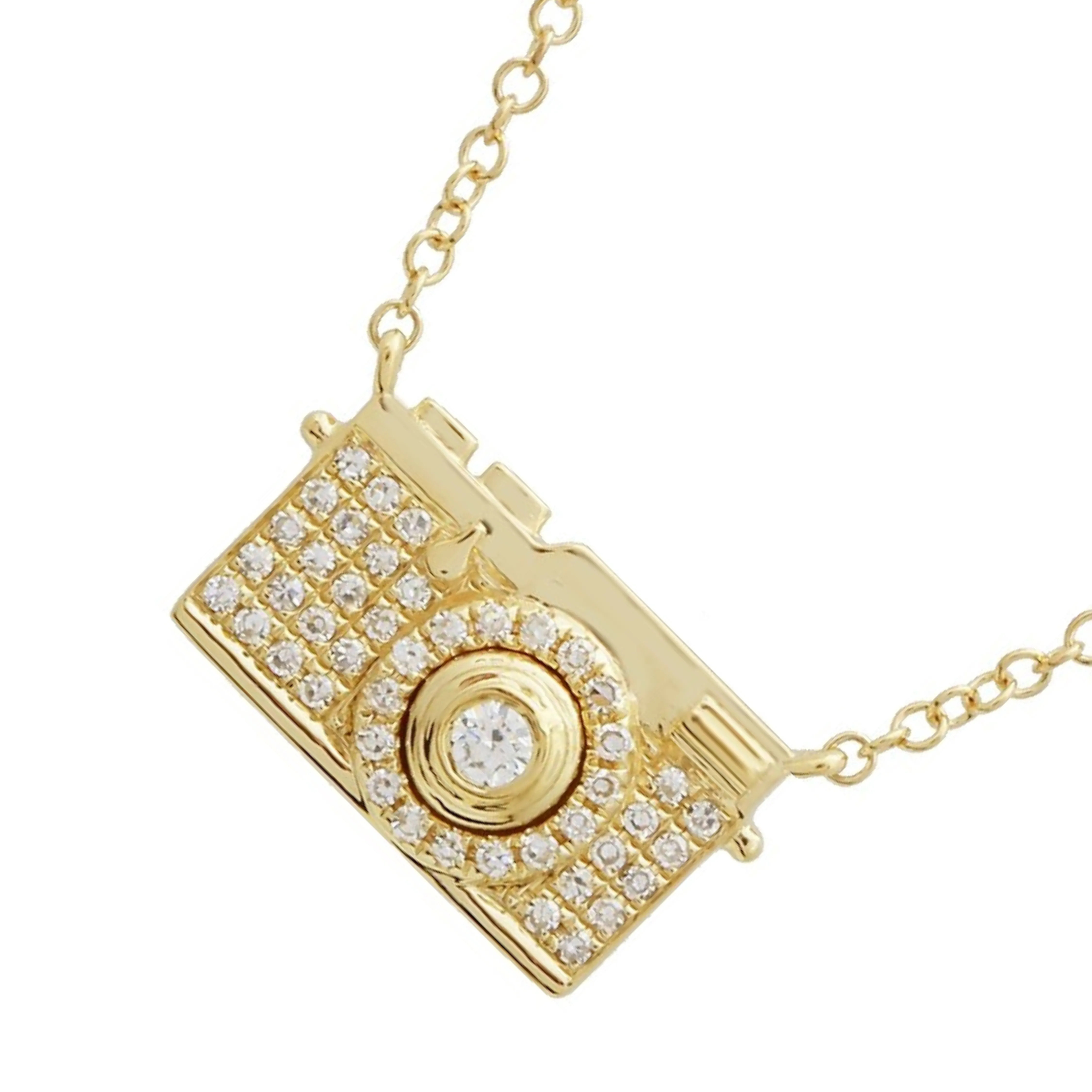 Diamond Camera Necklace