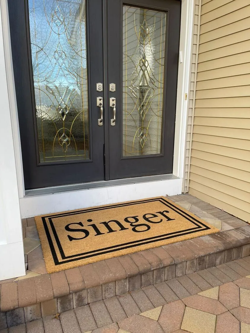 Double Border Personalized Doormats