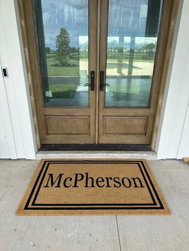 Double Border Personalized Doormats