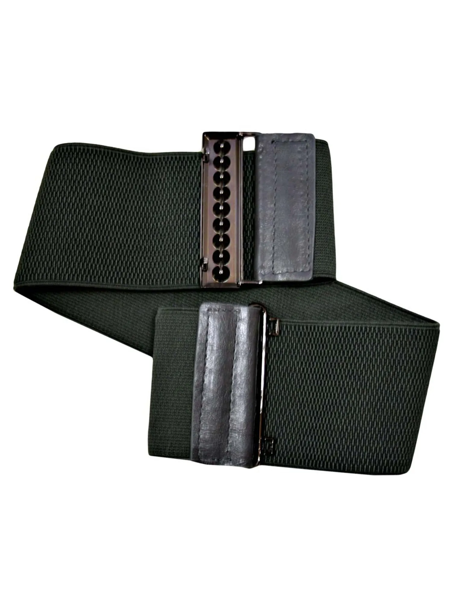 Elastic Waist Belt With Rhinestone Trim