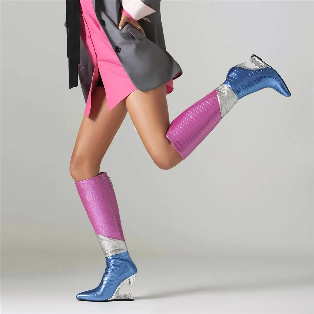 Eleganza Pointe Chic Microfiber Slip-On Boots