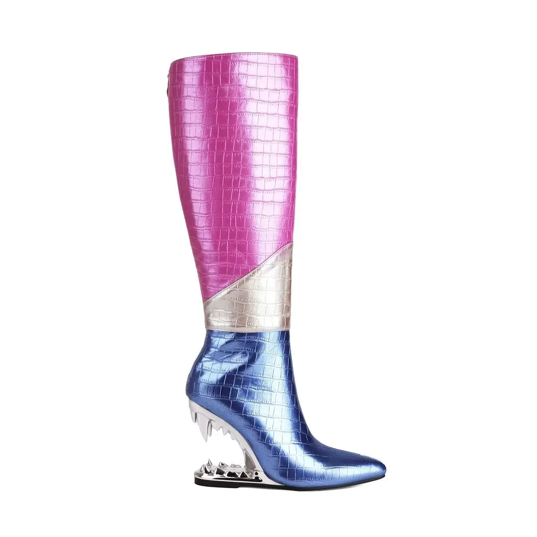 Eleganza Pointe Chic Microfiber Slip-On Boots