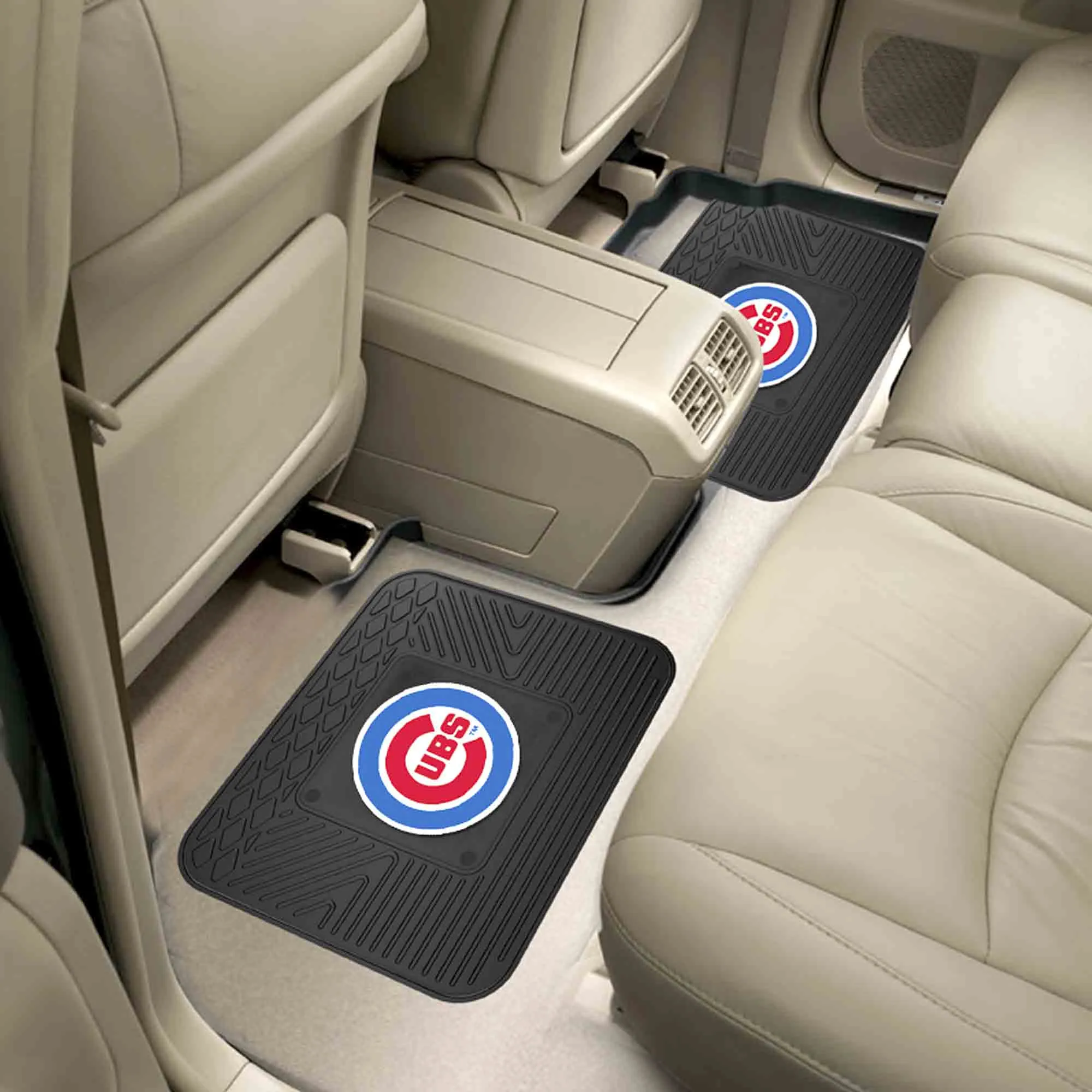 Fanmats Chicago Cubs Back Seat Car Utility Mats - 2 Piece Set