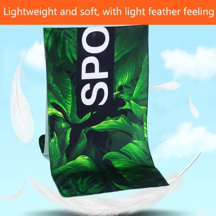 Fitness Cold Towel Outdoor Sports Cooling Quick-Drying Towel, Size: 100 x 30cm(Blue Feather)