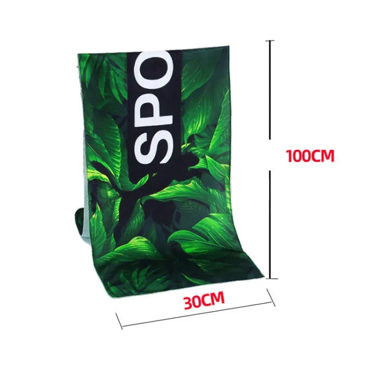 Fitness Cold Towel Outdoor Sports Cooling Quick-Drying Towel, Size: 100 x 30cm(Blue Feather)
