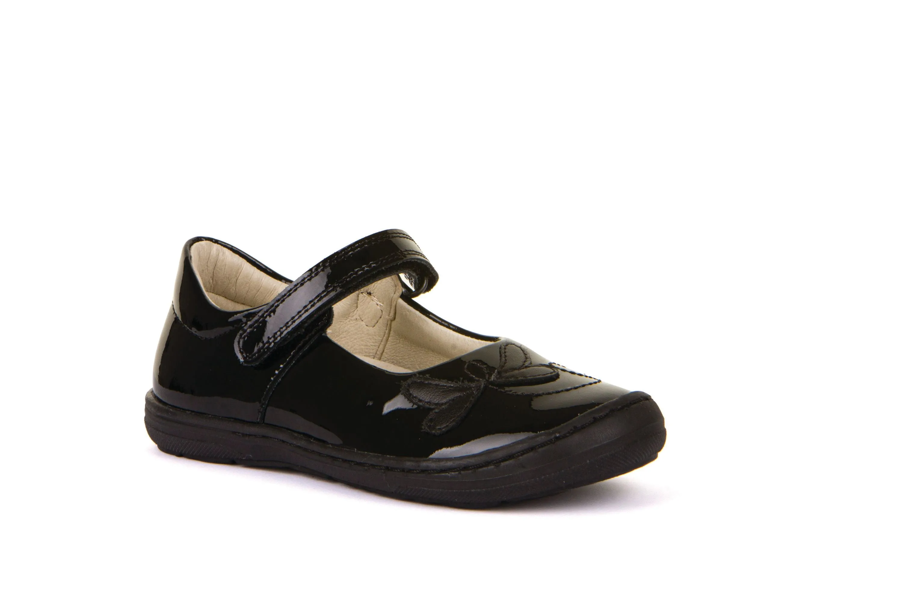Froddo Mia Mary Jane Black Patent Leather  School shoe - Butterfly
