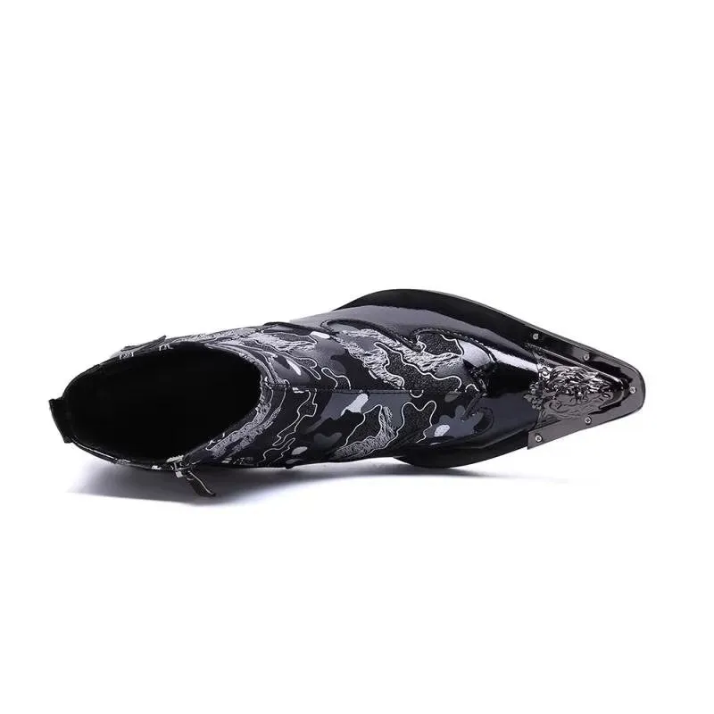 Genuine Luxe Exotic Flashy Dress Boots