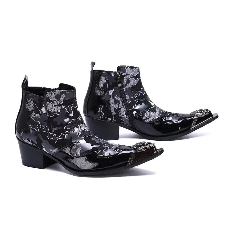 Genuine Luxe Exotic Flashy Dress Boots