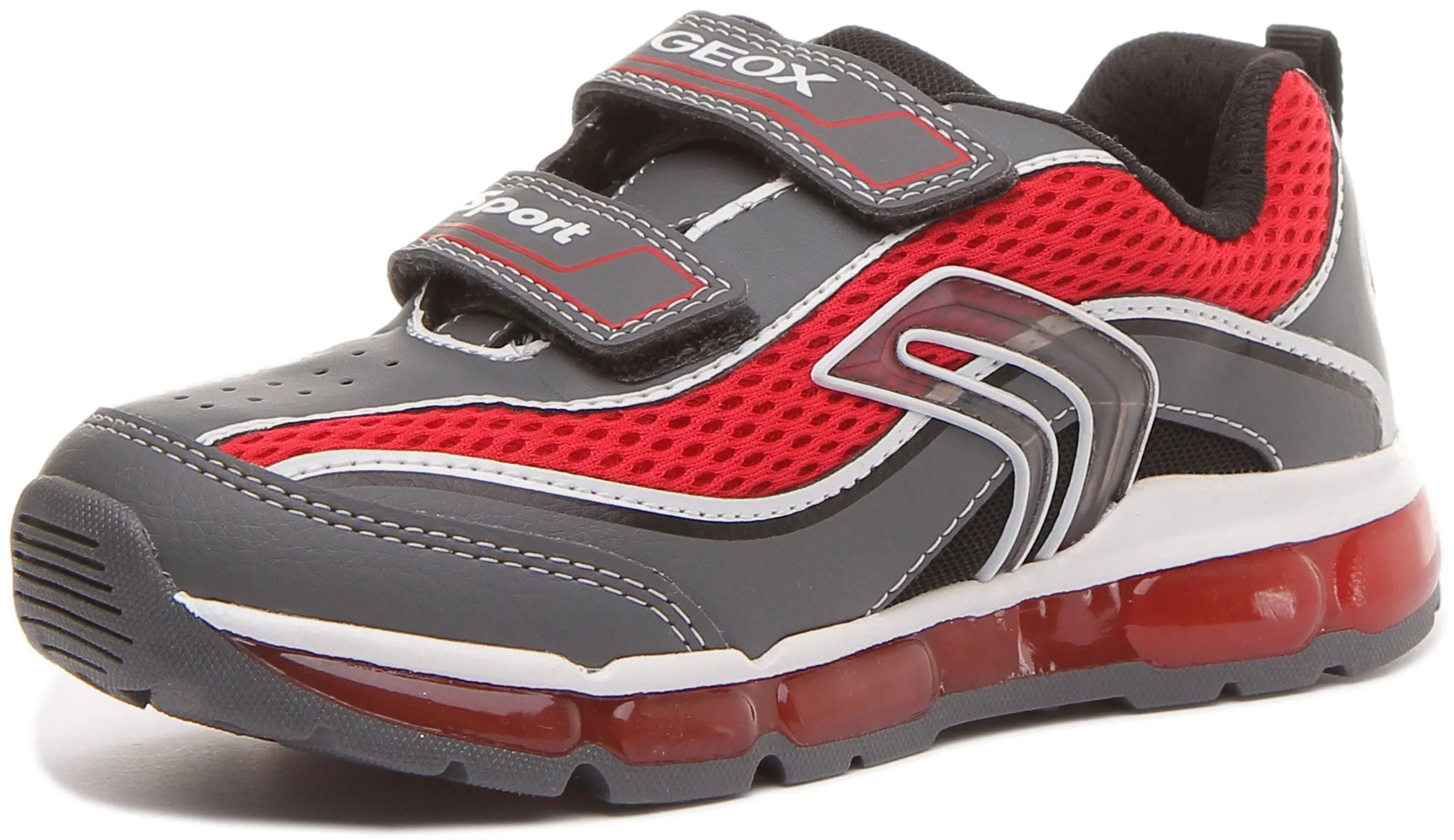 Geox J Android B.C In Grey Red For Kids