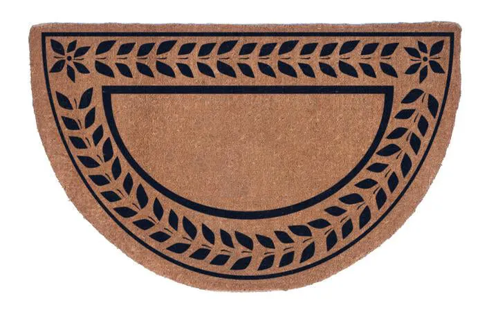 Half Round Leafy Vines Border Doormats