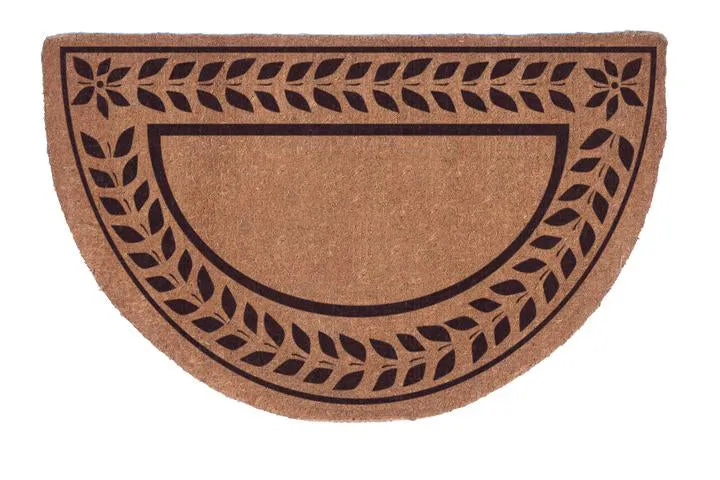 Half Round Leafy Vines Border Doormats