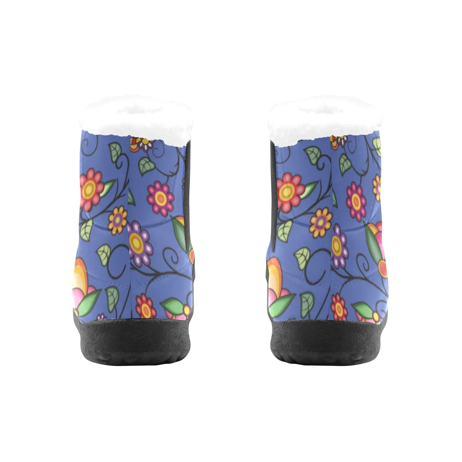 Heartbeat Petals Blue Women's Padded Winter Boot