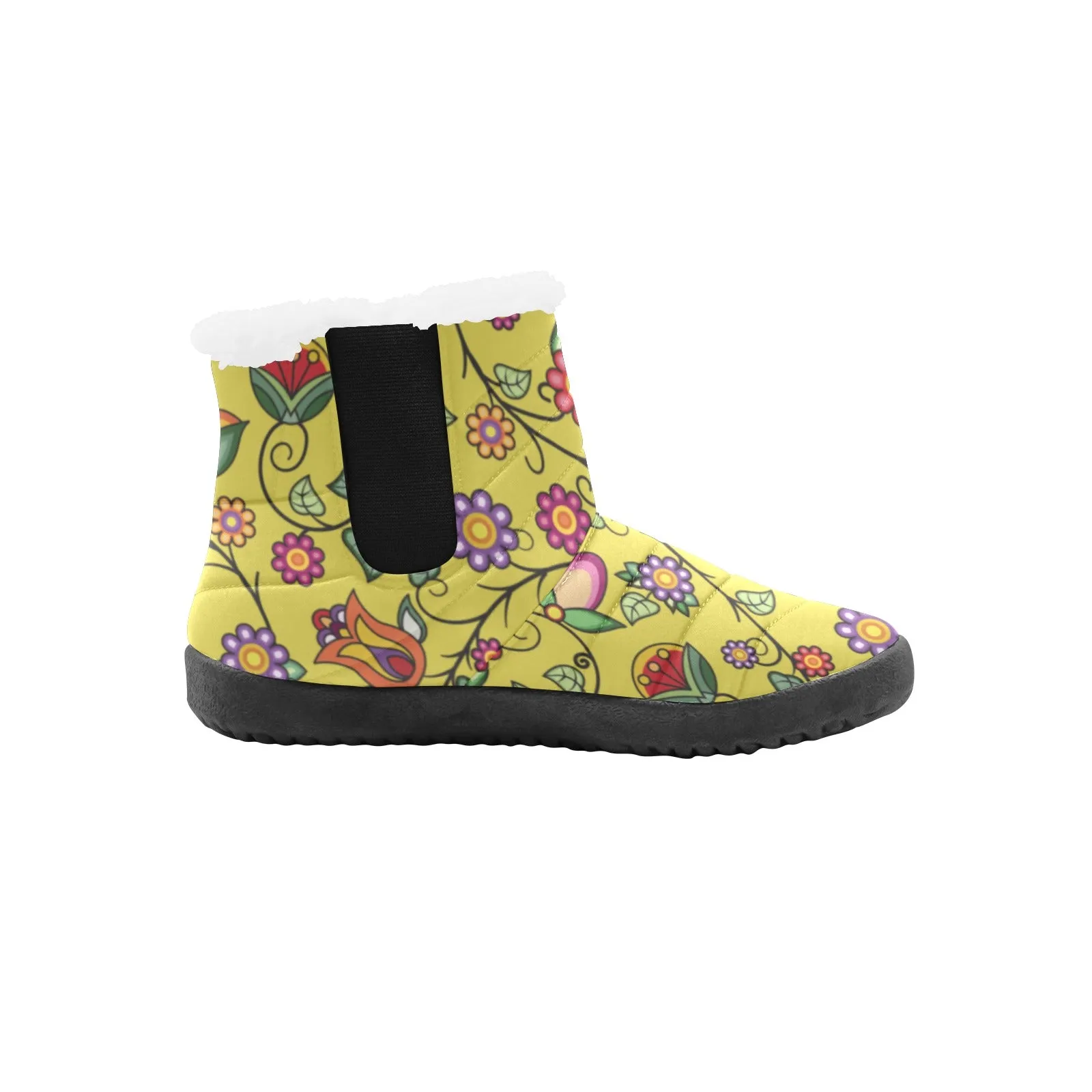 Heartbeat Petals Yellow Men's Padded Winter Boot