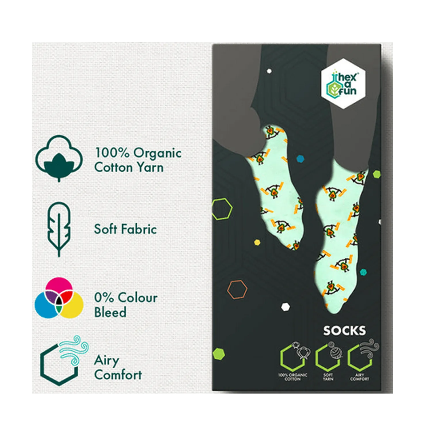 Hexafun Avocado Mini Unisex Socks