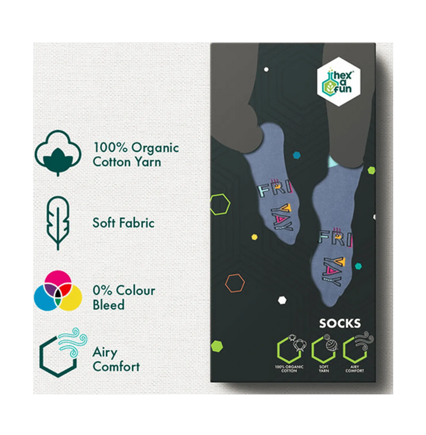 Hexafun Friyay Unisex Socks