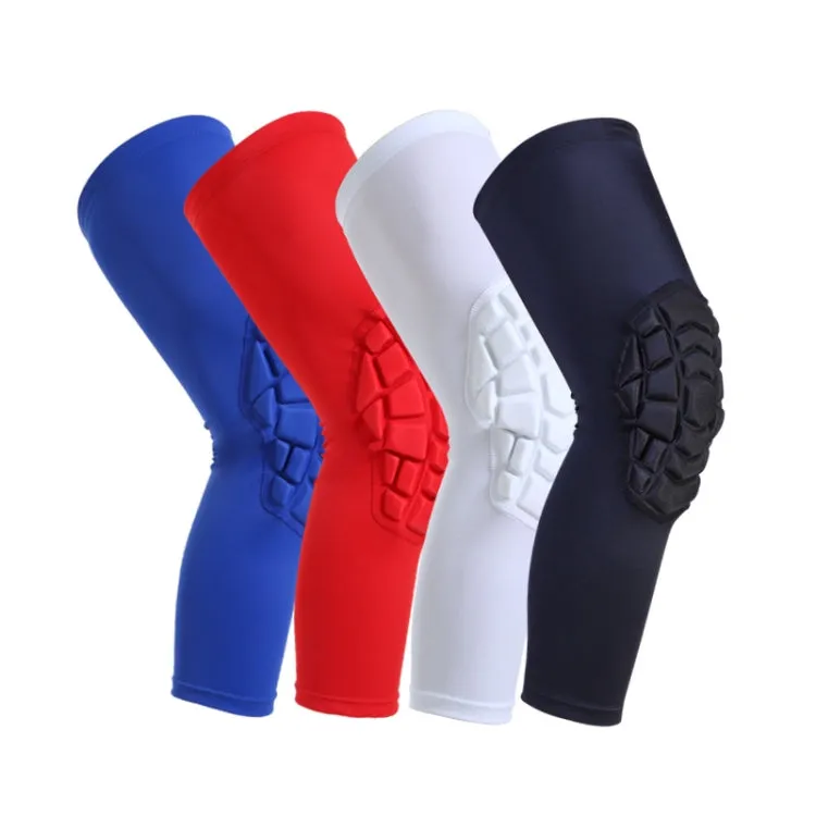 Hot Pressed Honeycomb Knee Pads Basketball Climbing Sports Knee Pads Protective Gear, Specification: XXL (Red)