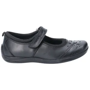 Hush Puppies Girls Amber Leather School Shoes - Black