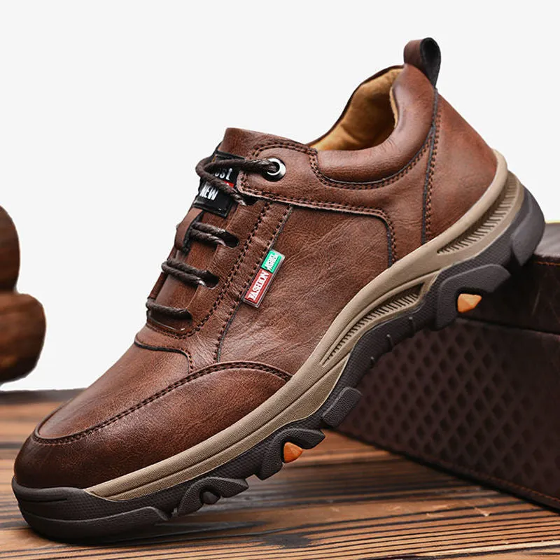 INSTOCK- comfortable men's shoes hiking shoes top leather