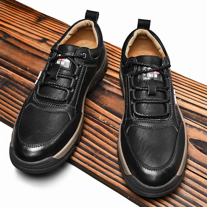 INSTOCK- comfortable men's shoes hiking shoes top leather