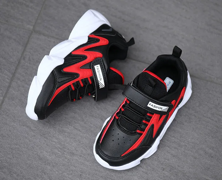 Kids Hook-and-loop Fastener Strap Chunky Sneakers- FDs
