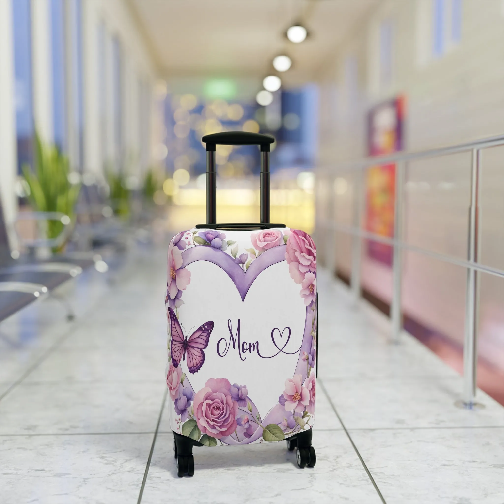 Luggage Cover, Butterfly Heart, Mom, awd-1662