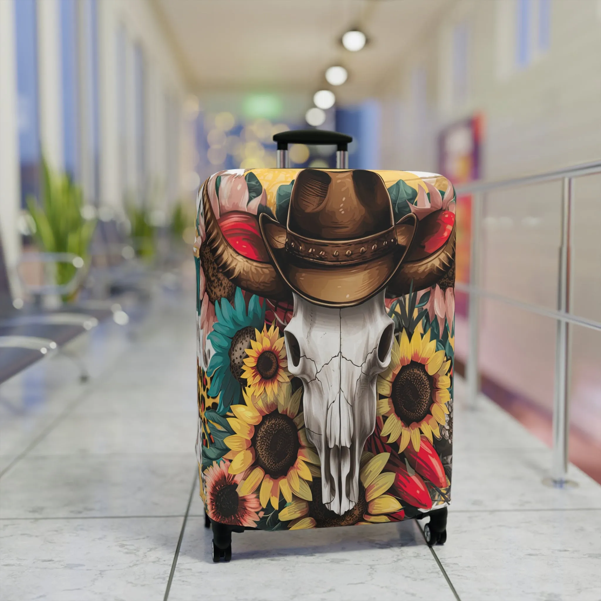 Luggage Cover, Country and Western, Country Skull, awd-1765