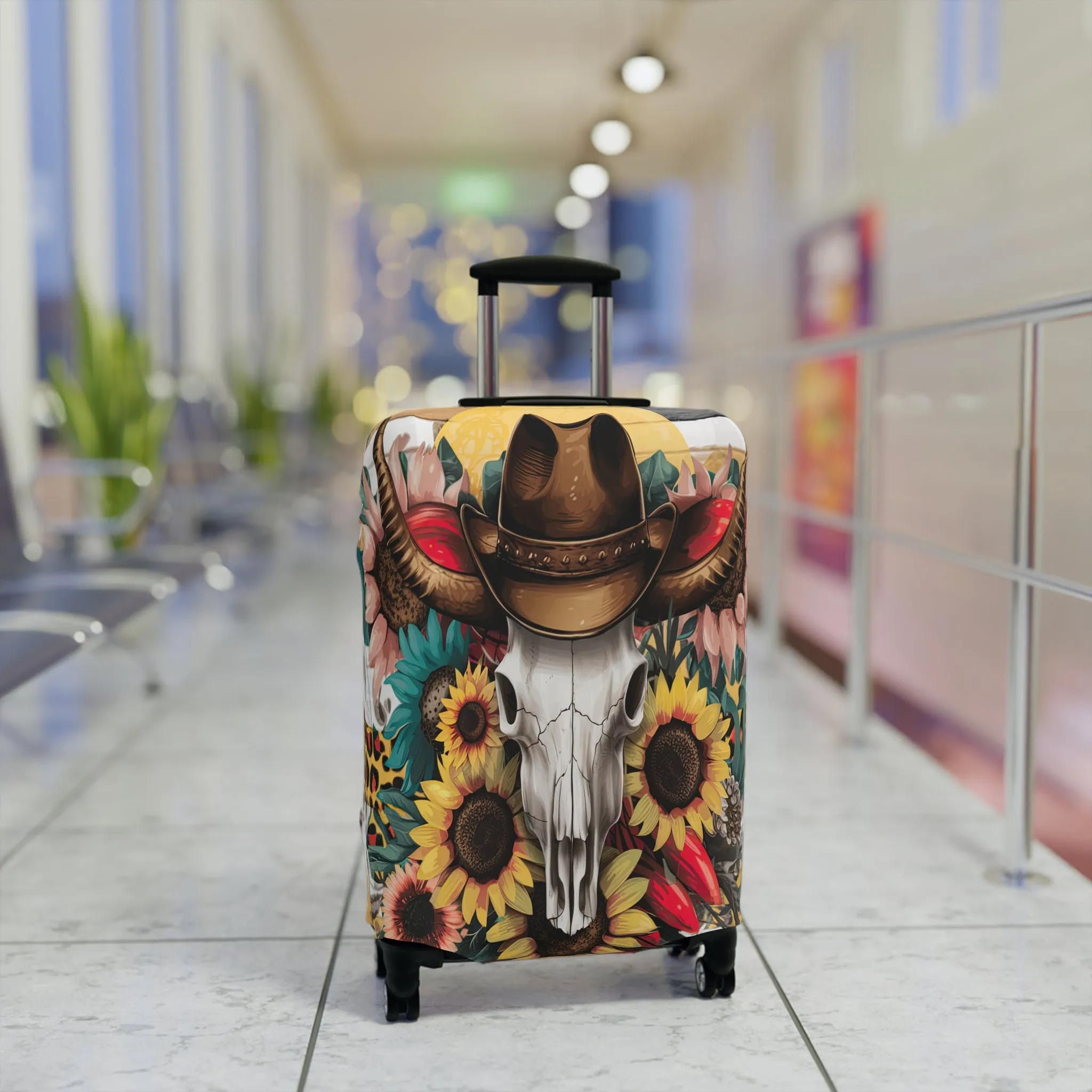 Luggage Cover, Country and Western, Country Skull, awd-1765