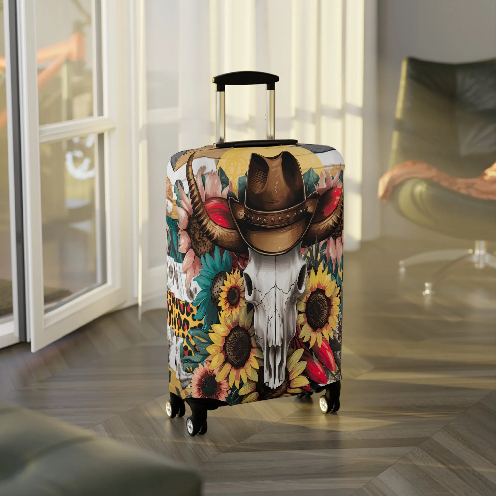 Luggage Cover, Country and Western, Country Skull, awd-1765