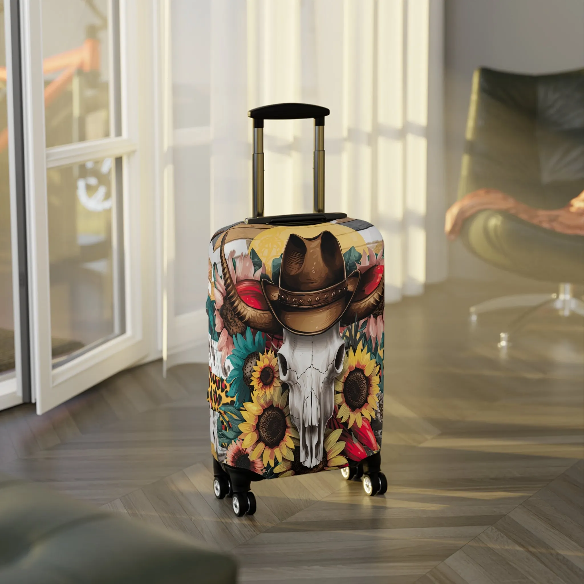 Luggage Cover, Country and Western, Country Skull, awd-1765