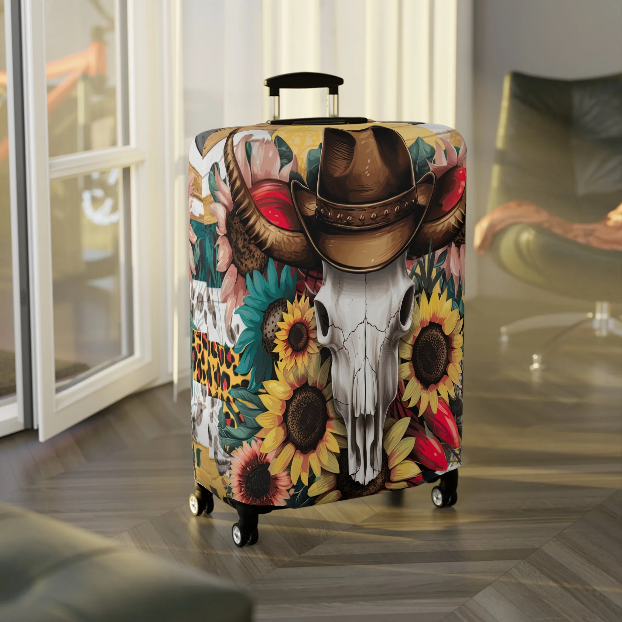 Luggage Cover, Country and Western, Country Skull, awd-1765