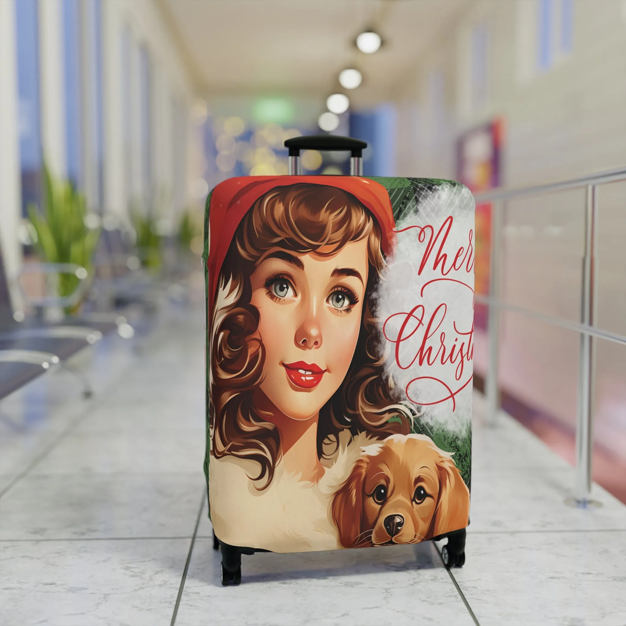 Luggage Cover, Vintage Christmas, awd-734