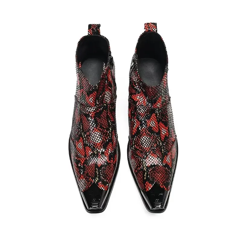 Luxe Exotic Leather Statement Dress Boots