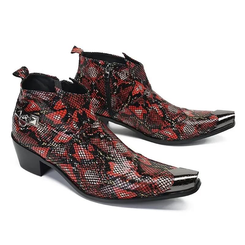 Luxe Exotic Leather Statement Dress Boots