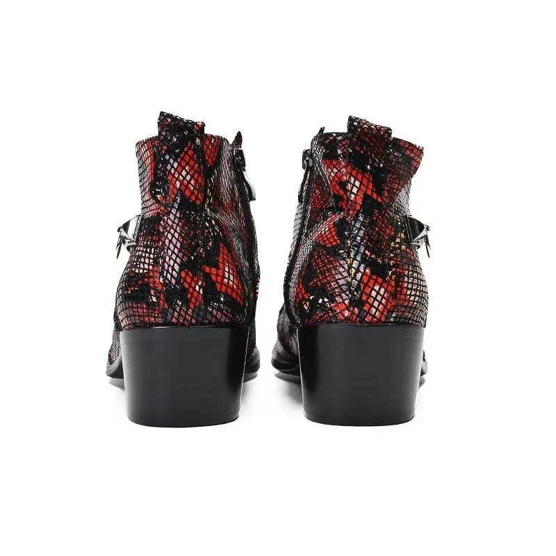 Luxe Exotic Leather Statement Dress Boots