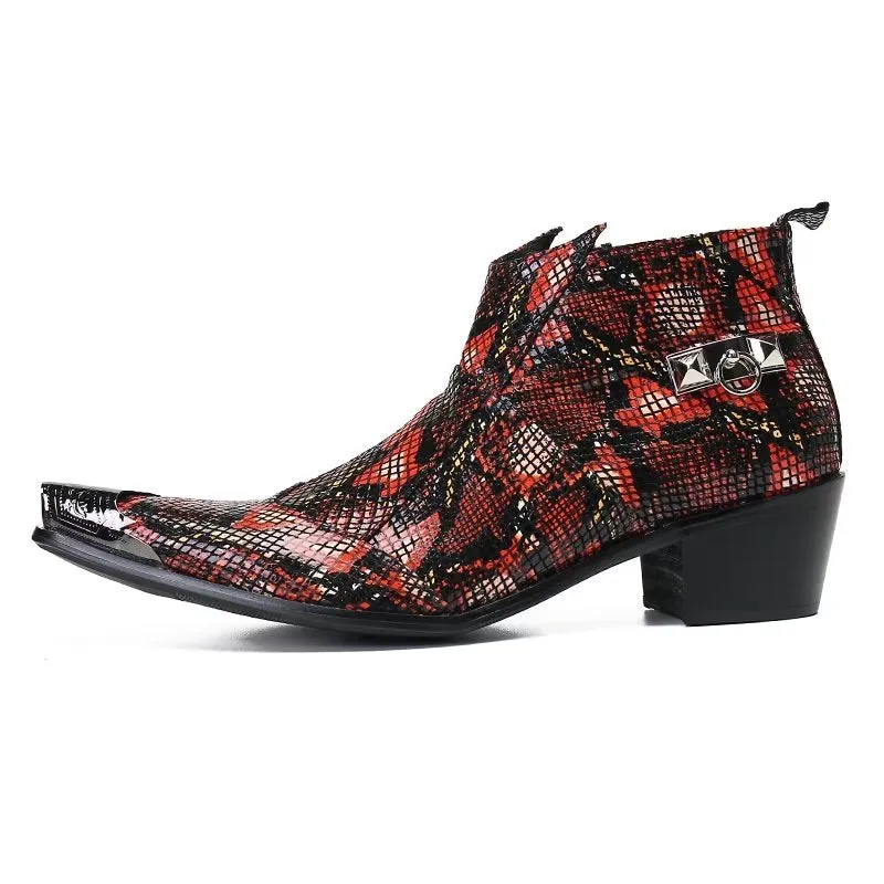 Luxe Exotic Leather Statement Dress Boots