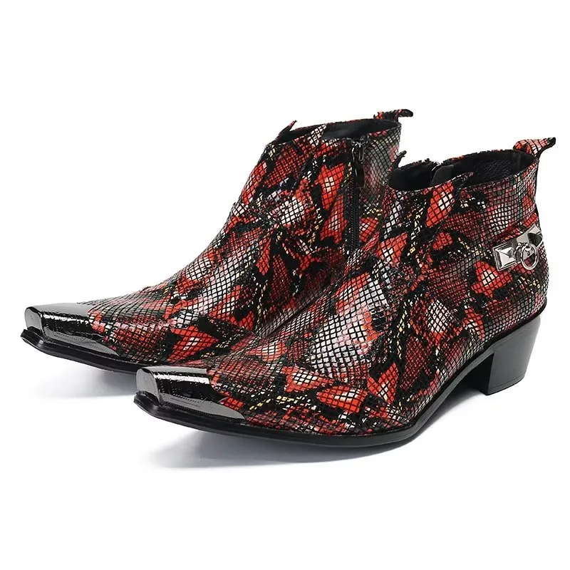 Luxe Exotic Leather Statement Dress Boots