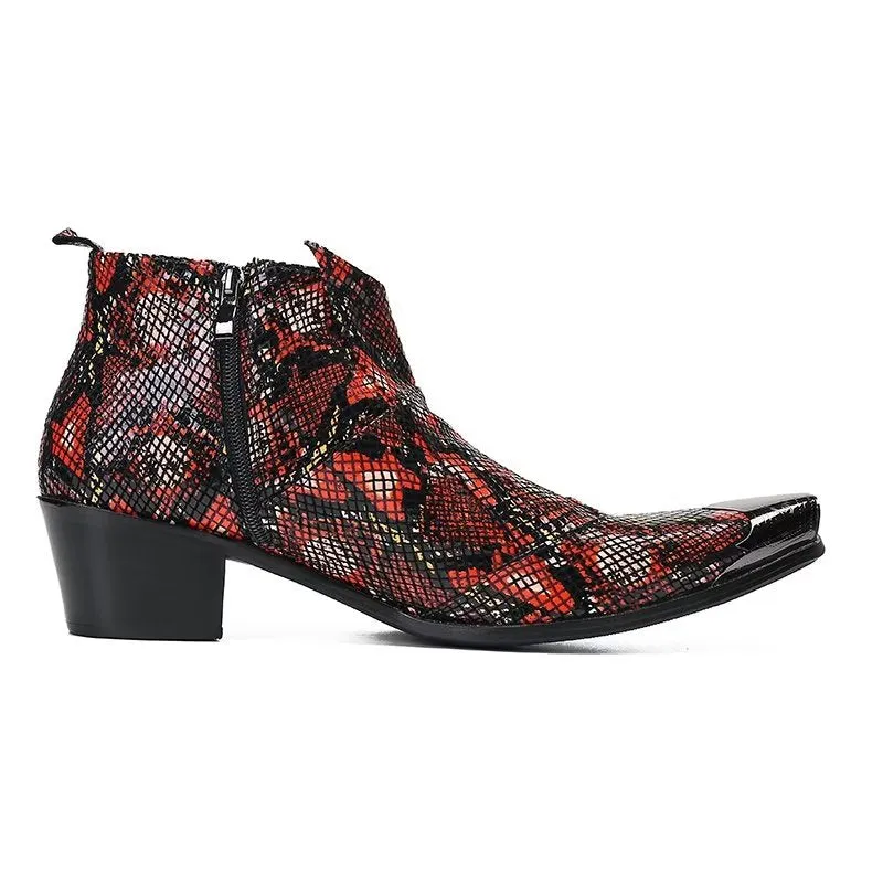 Luxe Exotic Leather Statement Dress Boots