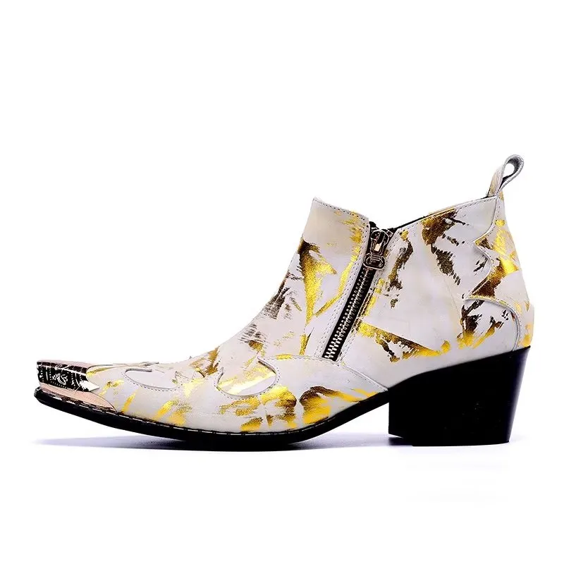 LuxeLeather Exotic Zipper Boots