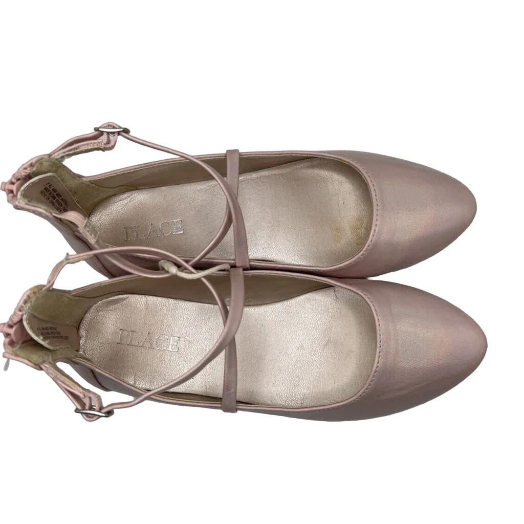 Mary Jane Style Flats - Zipper Back