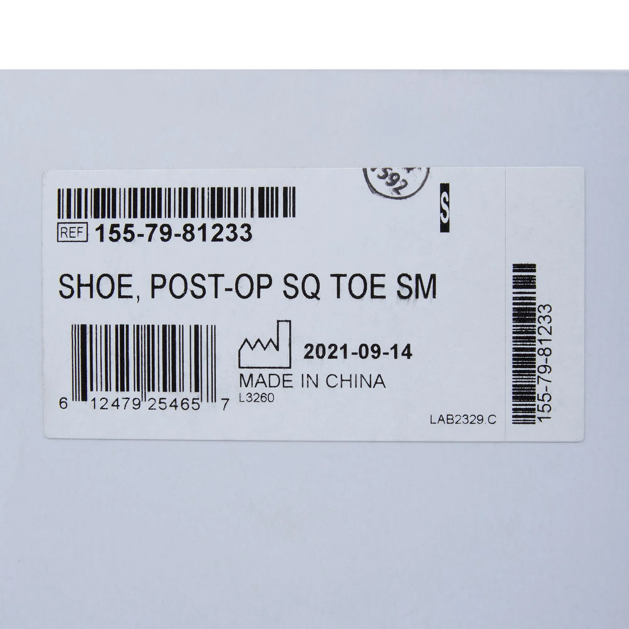McKesson Square Toe Post-Op Shoe, Small, Male 7-8 / Female 8-9