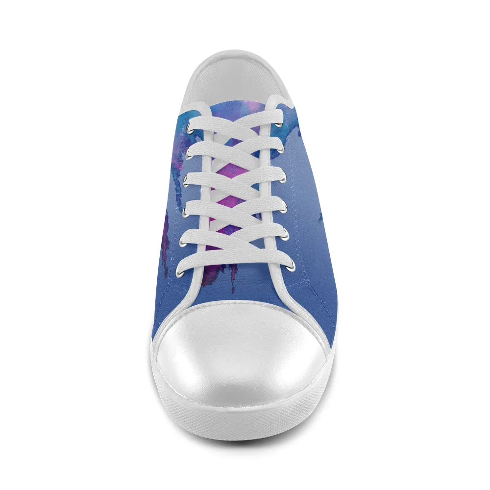 Men's Paint Splatter Print Canvas Low Top Shoes