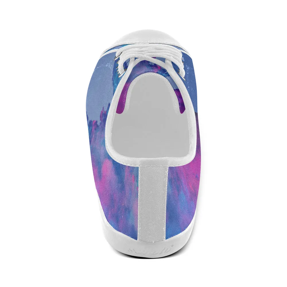 Men's Paint Splatter Print Canvas Low Top Shoes